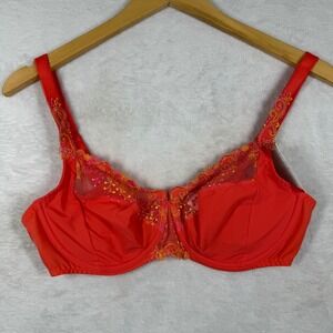 Simone Perele Delice Full Cup Bra Mango Orange Red Floral Embroidery 12X320 34D